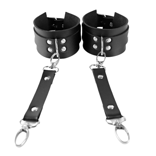 There is nothing wrong with being handcuffed and grounded. You will love it.  DISCREET PACKAGING Material: Synthetic Leather Size: Adjustable