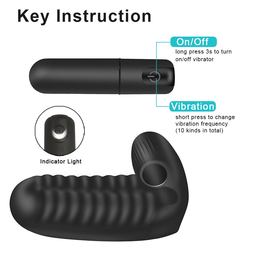 Experience simultaneous clitoral and G-spot stimulation with our Two-Fingers Vibrator. Solo or partnered, it's ecstasy at your fingertips!