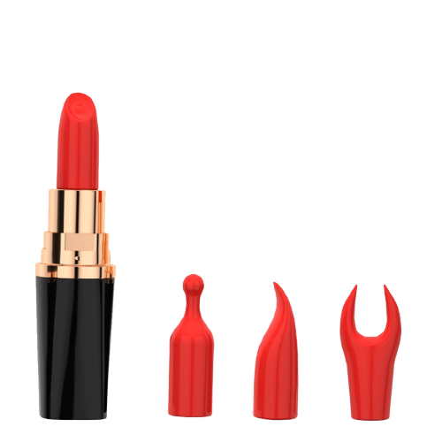 This Lipstick Vibrator will guarantee you fantastic orgasms for its 4 heads of each shape and its 10 different speeds, ensuring maximum discretion and privacy. Nobody will ever recognize it.