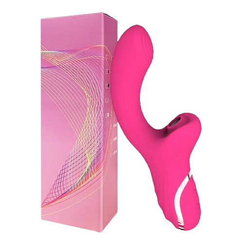 Suck & Fuck Vibrator is equipped with 2 powerful motors, provides 10 sucking modes and 10 vibration modes, with multiple intensities and vibration frequencies, each mode can bring you unimaginable pleasure! (Vibration and suction functions can be used at the same time). Plus with the massage circles on the top of the vibrator, it can provide more fun. The clitoral sucker kisses your clitoris, testicles, nipples, earlobes, breasts, anus and all other sensitive spots, just like a lover's kiss and lick.