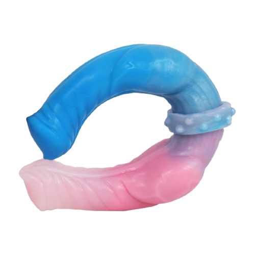 Horseshoe King Size Dildo - Double Masturbation Anal & Vagina - Have fun playing with this large, soft, extendable King Size Dildo. Amplify your pleasure and experience double penetration with this realistic toy.  DISCREET PACKAGING Material: Liquid Silicone Measures: 12.2" * 1.5" (32cm* 3.8cm) Waterproof