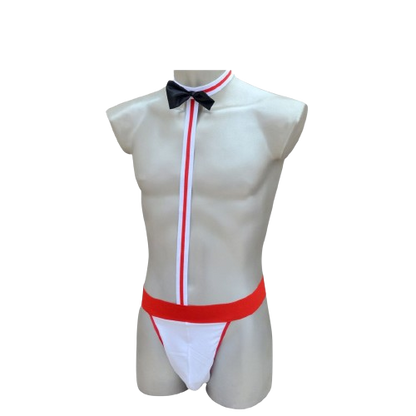 Sexy Red Personal Butler Uniform - Erotic Costume for Men