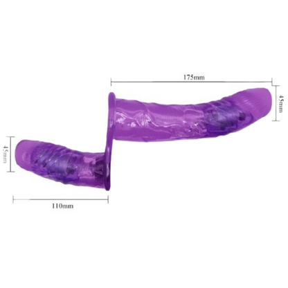 Multi-Speed Strapon Double Dildo - If you are a lesbian couple, this innovative double vibrating dildo will give you unique moments of pleasure. Discover all the speeds and make your sex perfect.