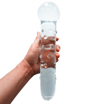 Huge Glass Dildo - Hard Masturbation Sex Toy  A huge dildo made of glass crystals, and you will notice all its hardness and strength inside you. Cum with style. Shop Now!  DISCREET PACKAGING Measures: 12.2" * 2.2" (31cm * 5.5cm) Material: Crystal Glass Weight: 34.3oz (972g)