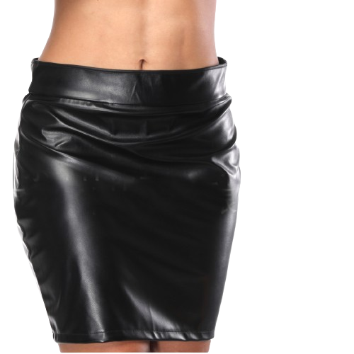 Sexy Leather Open Skirt - Women's Transgressive Lingerie