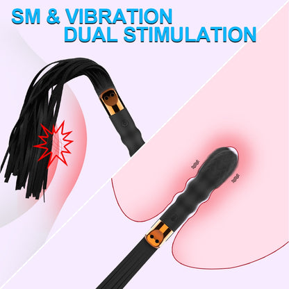 Whip Vibrator - Clitoris & G Spot Stimulation & Bondage Sessions - Crafted from soft silicone