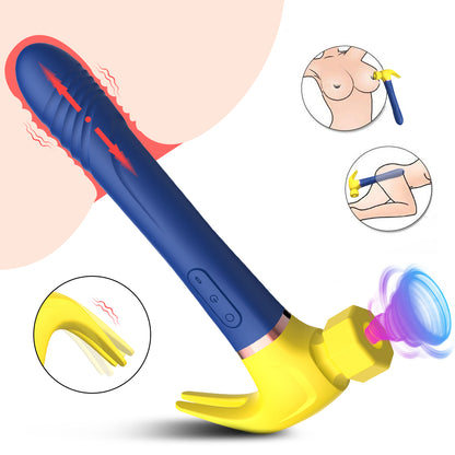 ﻿A unique vibrator designed for complete female pleasure. With its 10 different vibrations, 7 sucking modes and telescoping function. It is also completely waterproof, so you won't have to worry if the vibrating and sucking hammer comes into contact with water. Its colorful and discreet design  DISCREET PACKAGING Measures: 23cm *11,5cm * 3,8cm Materials: Medical Silicone & ABS Certification: CE IPX6 Waterproof Telescopic Mode 7 Sucking Modes 10 Vibration Modes