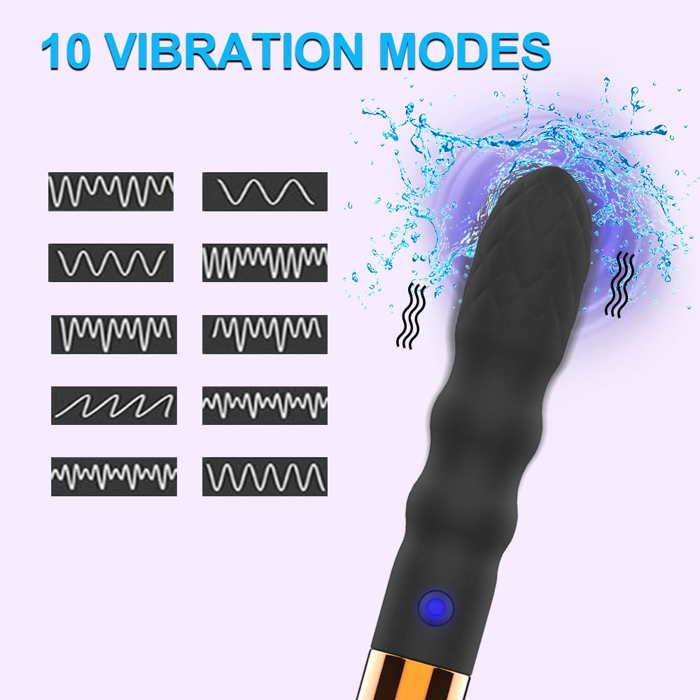 Whip Vibrator - Clitoris & G Spot Stimulation & Bondage Sessions - Crafted from soft silicone