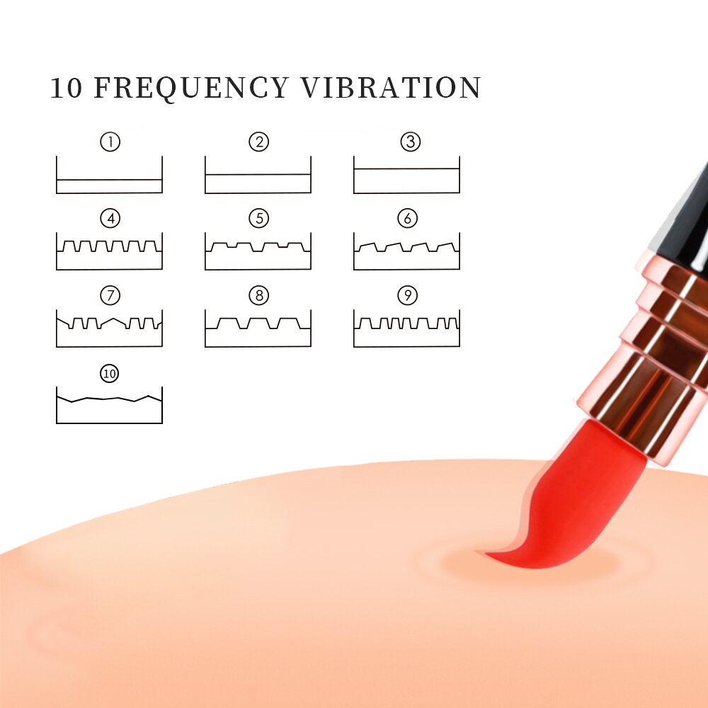 Always carry this lipstick-shaped vibrator with you, not only will it guarantee you fantastic orgasms for its 4 heads of each shape and its 10 different speeds, but it will ensure maximum discretion and privacy. Nobody will ever recognize it.