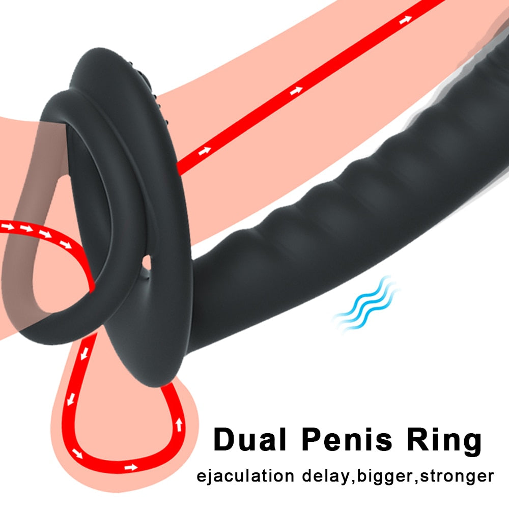 Experience double penetration and clitoral stimulation with our Dick Ring. Prepare for mind-blowing satisfaction!