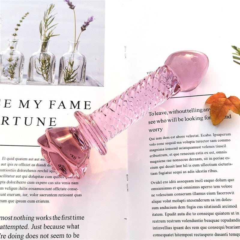 Pink Glass Dildos - Anal e Vaginal Sex Toys for Women 
