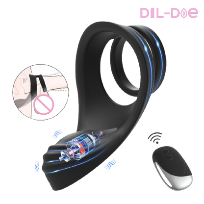 Have fun stimulating your penis, prostate and testicles with this Vibrating Dick Ring. This penis ring offers you 10 different vibrations, with a compact and extremely elastic design, in fact you can shape it to stimulate different sensitive points. And if you are a couple, you can both play with it.  DISCREET PACKAGING  Materials: Medical Silicone & ABS Measures: 3.6" * 2" (12cm * 6.7cm) Weight: 2.6oz (74.4g) 10 Vibration modes Certifications: CE, RoHS, 3C USB charging Waterproof: Yes