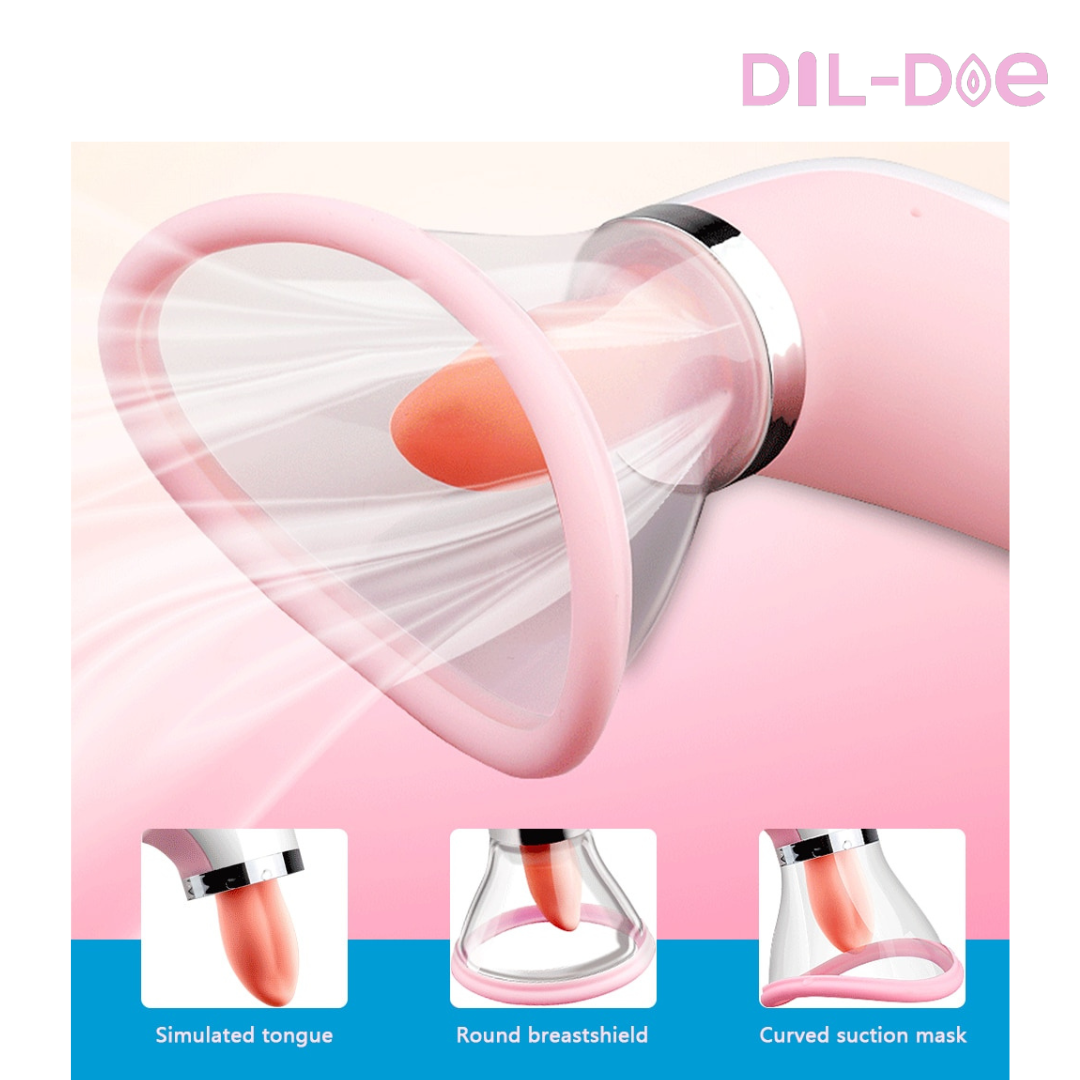 This elegant and feminine Dildo Vibrator in addition to having 12 different intensities, will give you unique sensations thanks to its suction cup, it will suck your nipples and clit until they touch the vibrating tip that will stimulate you better than a real tongue.
