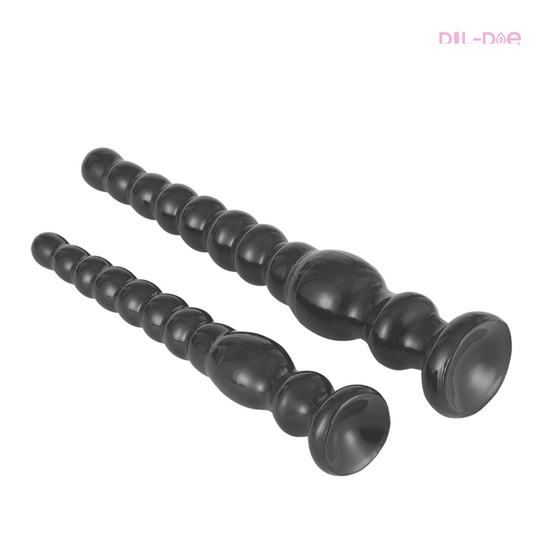 Soft, durable, strong suction cup, long and foldable. This anal plug will be able to stimulate you different sensations thanks to its particular shape, surely becoming a gem in your personal collection.  DISCREET PACKAGING  Measures S: 10.2" * 1.4" * 0.8" (26cm * 3.7cm * 2cm) Measures L: 13" * 2" * 1" (33cm * 5cm * 2.6cm) Material: PVC Suction Cup: Yes Waterproof: Yes Color: Black Weight: 15.9oz (450g)
