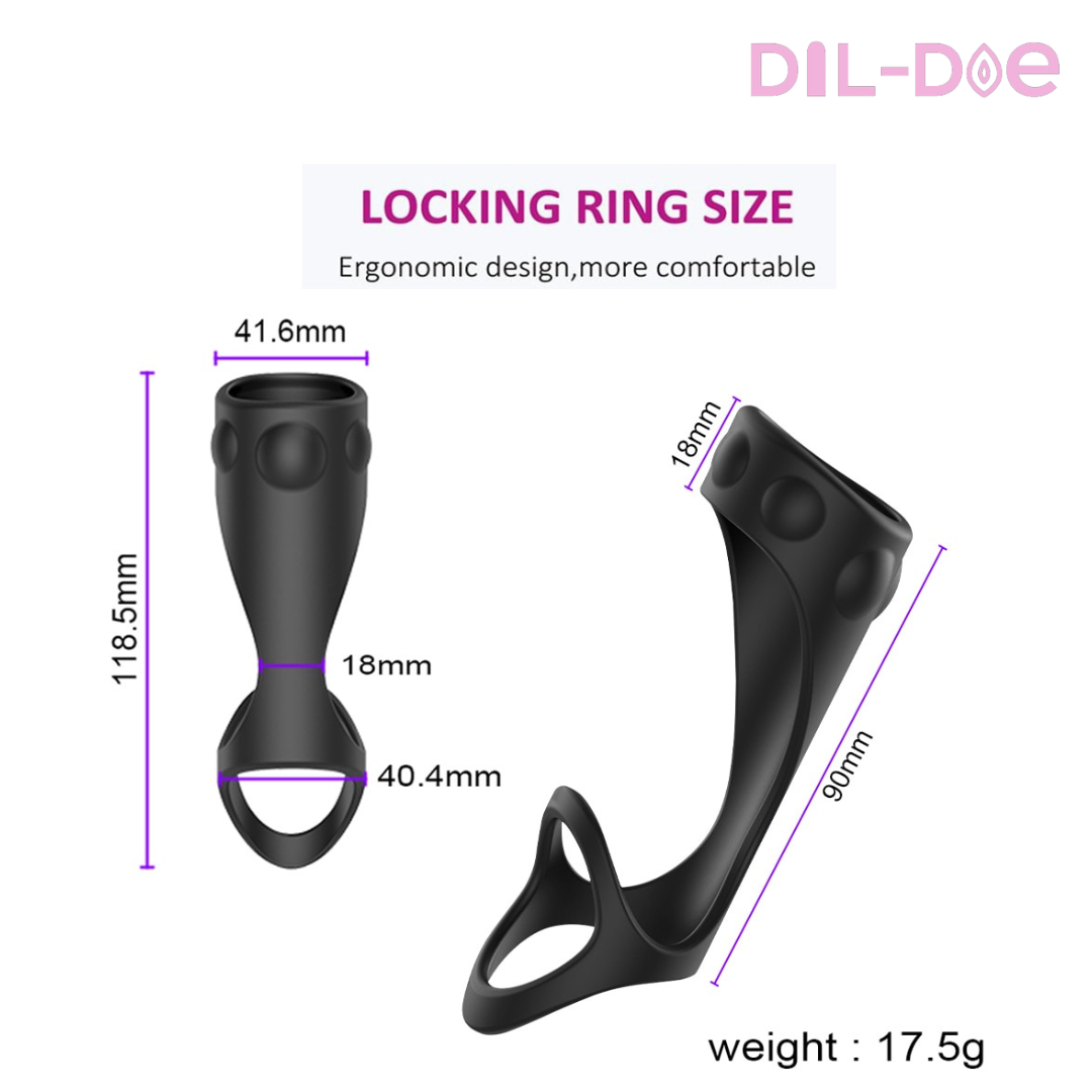 PREMIUM Dick Extender - Couple Sex Strong Erections  - Crafted from high-quality medical-grade silicone, it ensures that you achieve and maintain strong erections throughout your intimate encounters.  Not only does this ring guarantee rock-hard erections, but it also enhances the hardness and strength of your manhood.