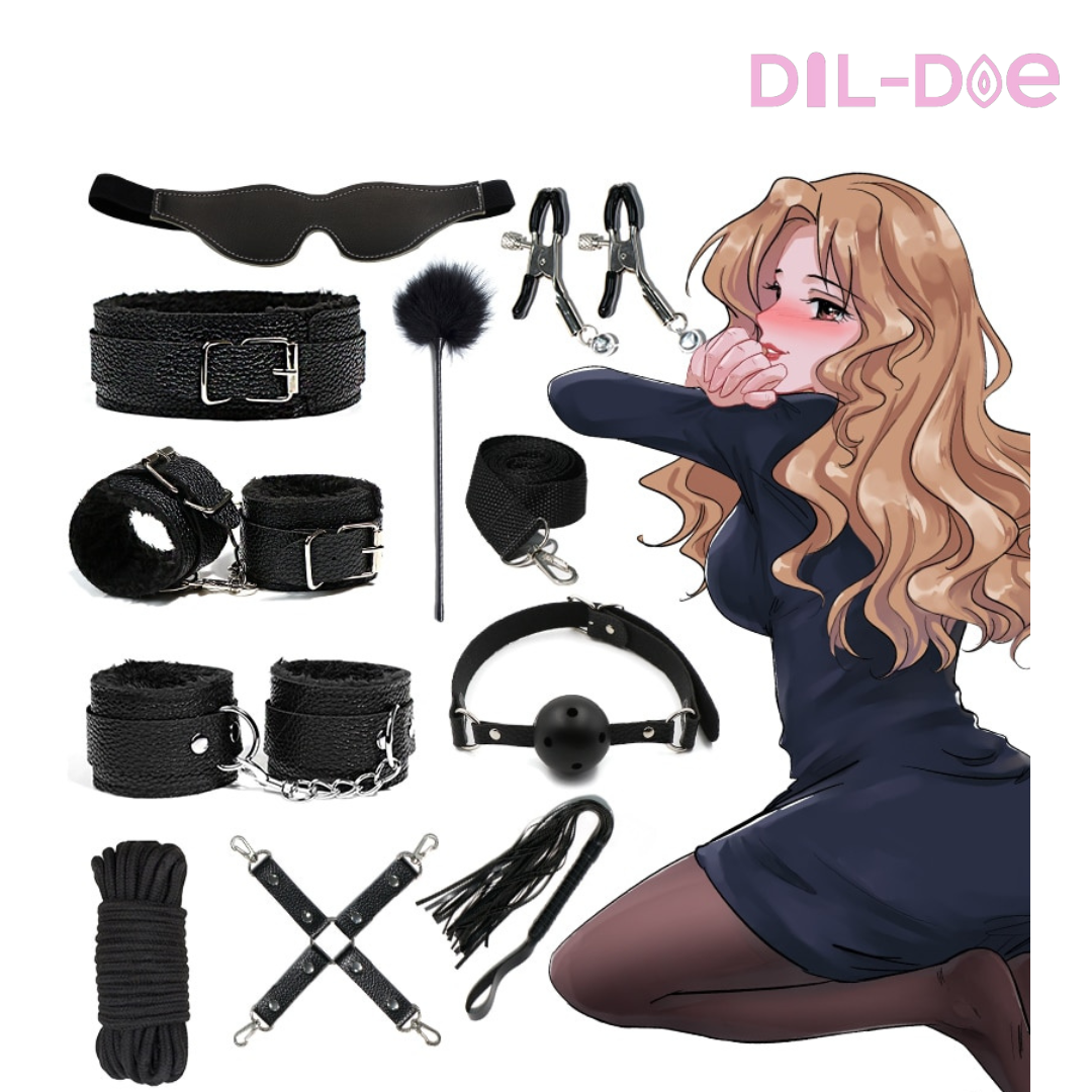 Awaken the passion between you and knock it out! With this Bondage Kit you will have everything you need to make her/him go to the Wonderland.