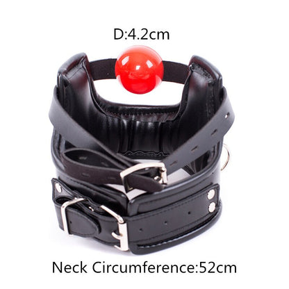 Experience the thrill of submission and domination with our Collar and Mouth Gag. Crafted from durable PU leather and metal. Ready to surrender control?