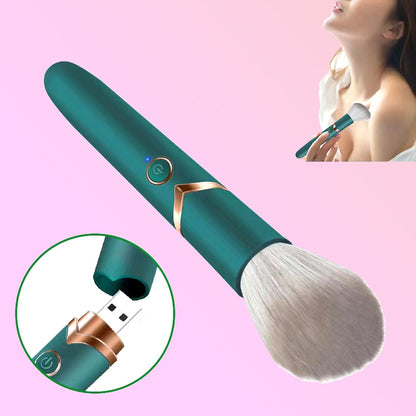 Waterproof: Yes Weight: 2.5oz (70g) Material: Silicone 10 Vibration Modes Certification: CE USB Charging Measures: 6.5" * 0.8" (16.5 * 2cm)  This innovative 2 in 1 vibrator should definitely not be missing from your makeup collection. In addition to its function as a brush and to be used in Makeup, it can be used as a vibrator in 10 different speeds.
